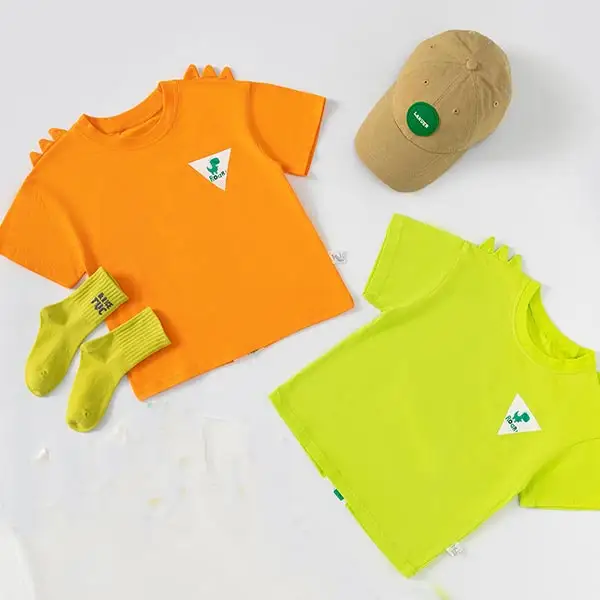 【18M-8Y】Boys Casual Fashion Dinosaur Print Short Sleeve T-shirt - Popopieshop.com 
