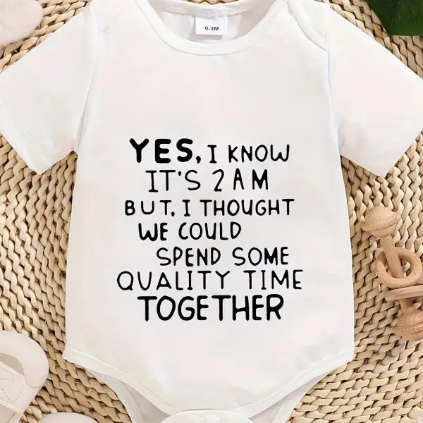 【0M-18M】Baby Cotton Letter And Animal Printed Romper - Popopieshop.com 