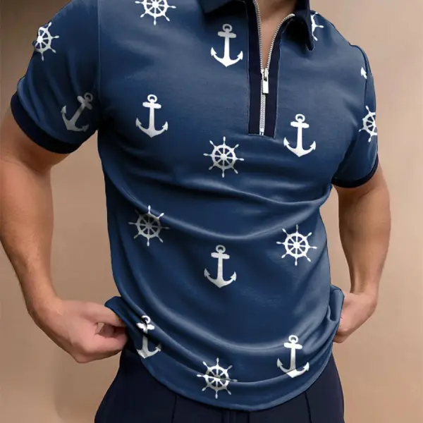 Captain Ocean Short Sleeve Polo Shirt - Bustalent.com 