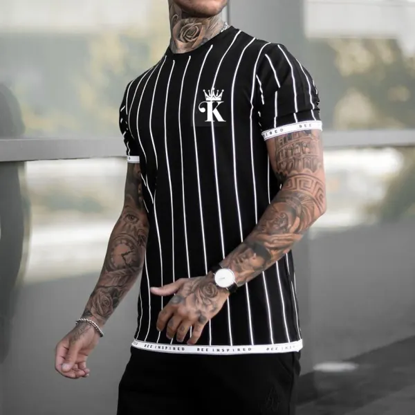 Poker Striped Streamer T-shirt - Mobivivi.com 