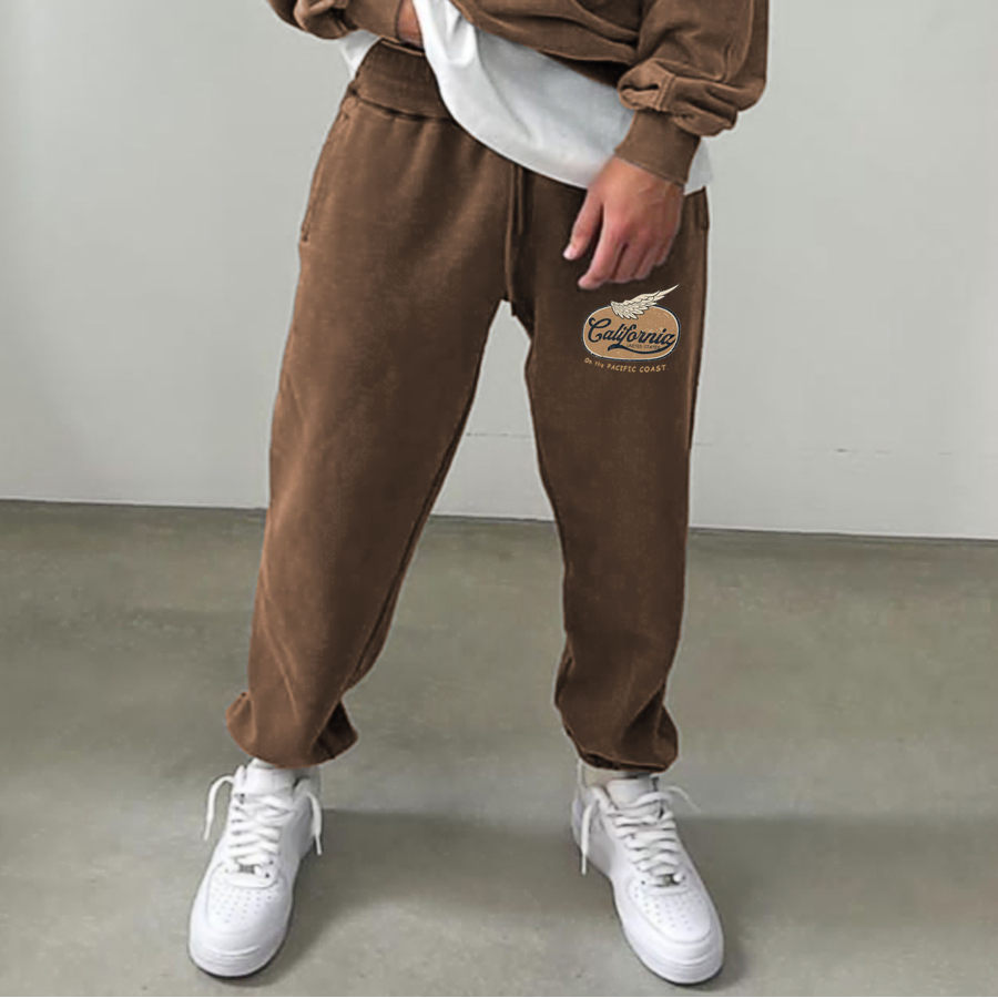 Retro Printed Men's Casual Pants
