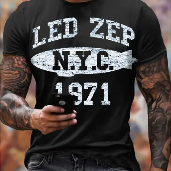 Led Zeppelin Rock Band Print Short Sleeve T-Shirt Only $11.89 - Wayrates.com 