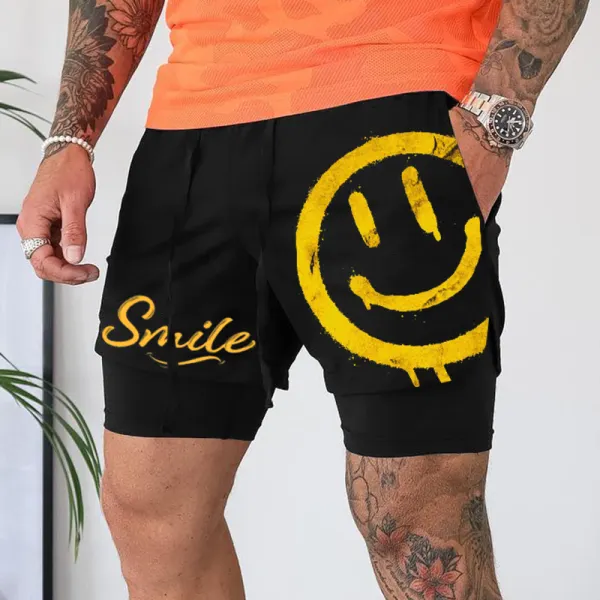 Men's Lace-up Printed Shorts - Spiretime.com 