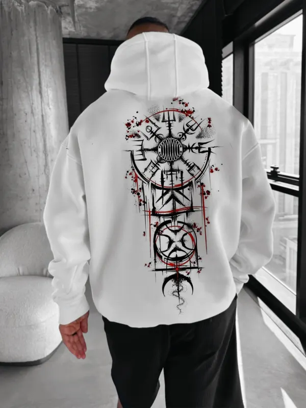 Viking Totem Pattern Hoodie - Sunshinenice.com 
