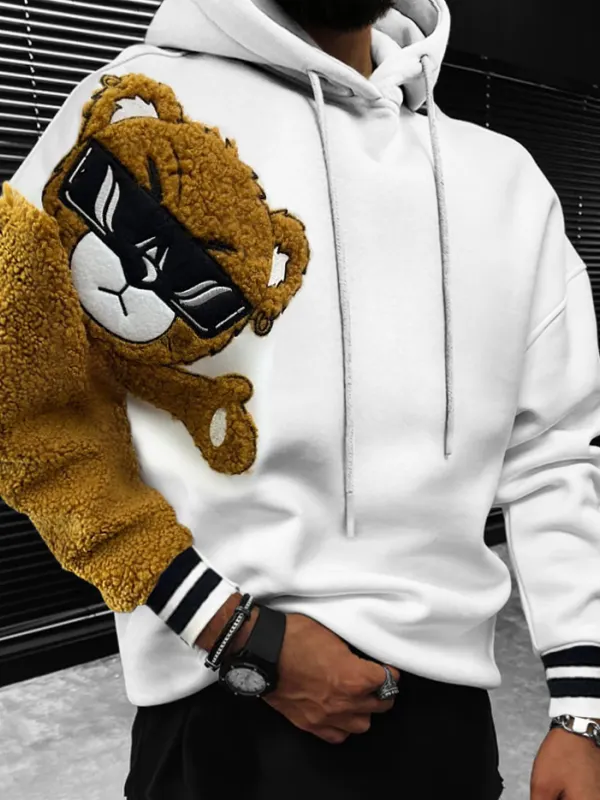 Teddy Bear Oversized Men's Hoodie - Sunshinenice.com 