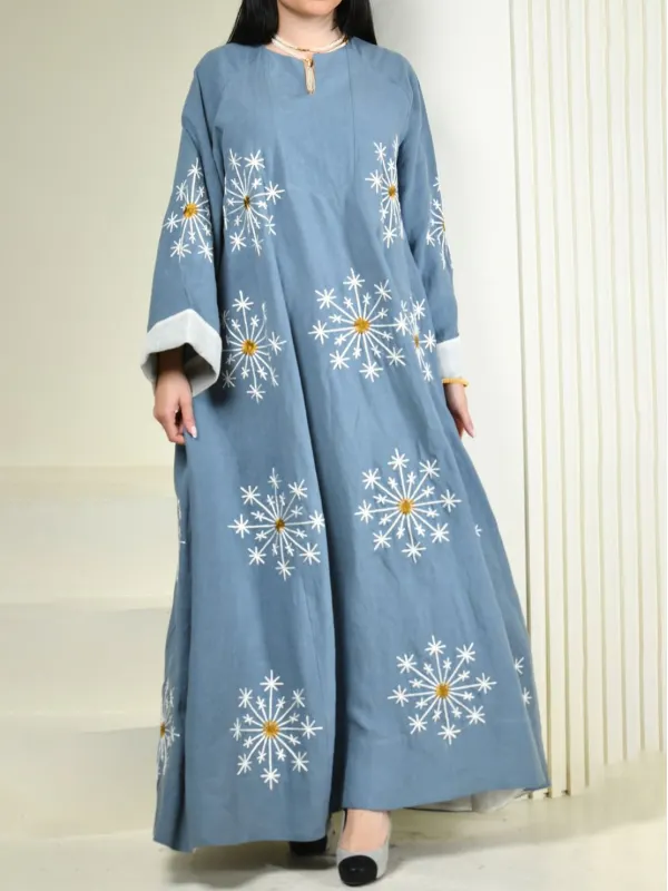 Stylish Premium Floral Print Robe Dress - Realyiyishop.com 