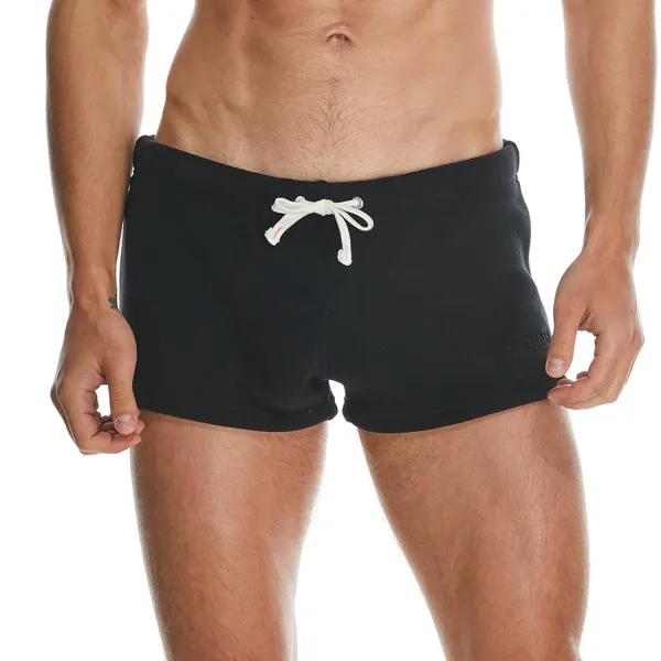 Men's Solid Color Lace-up Shorts - Nicheten.com 