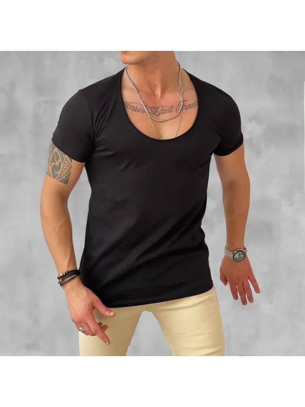 Tight-fitting Basic T-shirt - Spiretime.com 