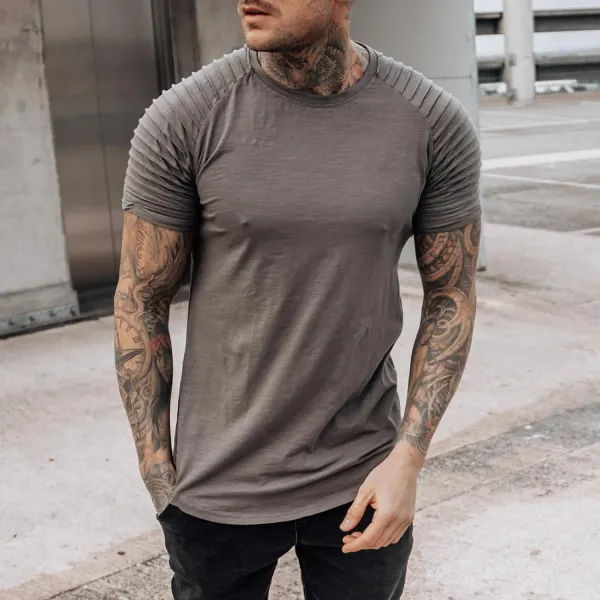 Men's Casual Solid Color T-shirt - Spiretime.com 