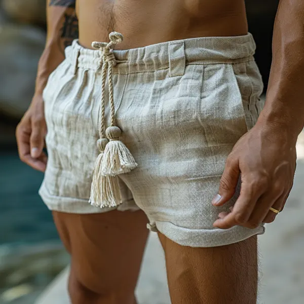 Vintage Linen Shorts - Keymimi.com 