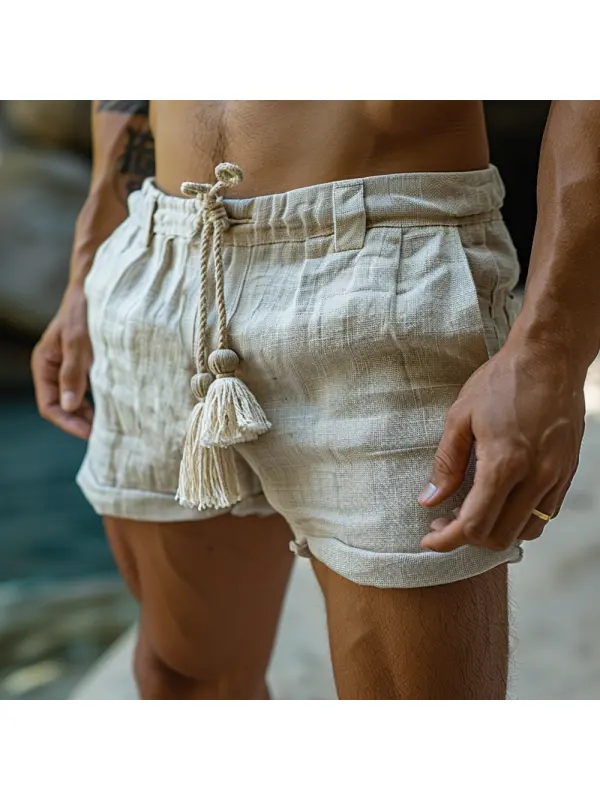 Vintage Linen Shorts - Ootdmw.com 