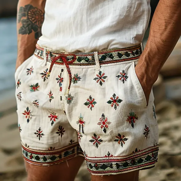 Vintage Washed Linen Shorts - Cotosen.com