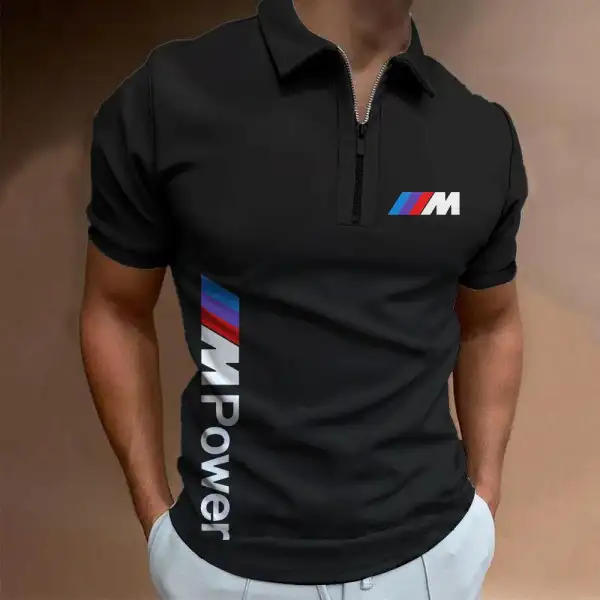 Men's Striped Short Sleeve Polo Shirt - Dozenlive.com 