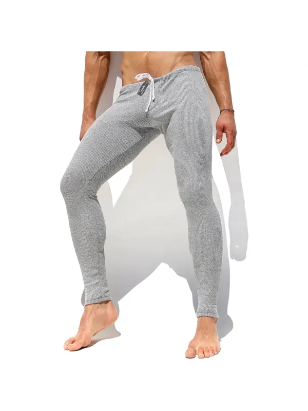 Men's Casual Stretch Rib Knit Trousers - Aptkoi.com 