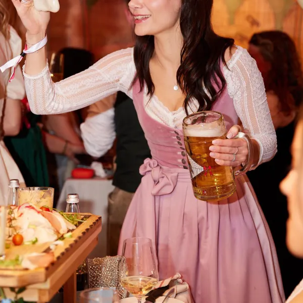 Elegant Oktoberfest Lace Button Party Midi Skirt - Cotosen.com