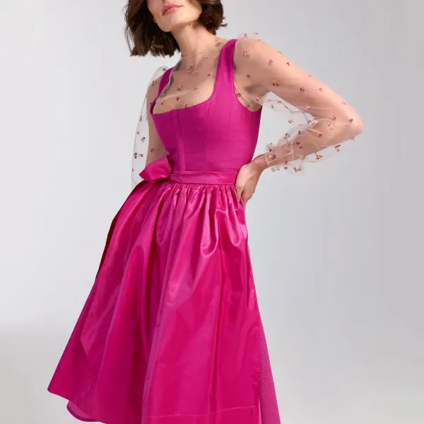 Women's Elegant Lace Button Midi Skirt - Cotosen.com