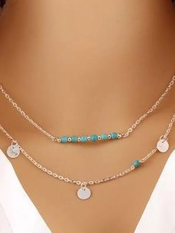 Casual Fashion Layered Pendant Necklace - Wantbright.com 