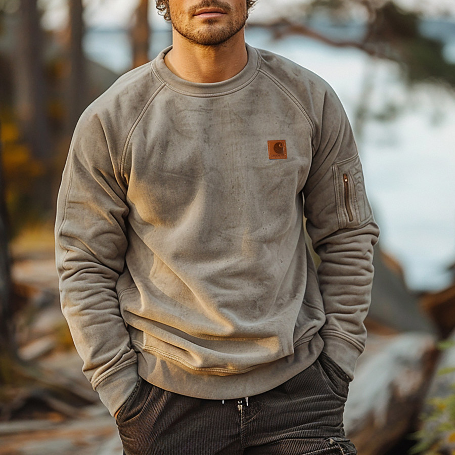 

Vintage Outdoor Men's Crew Neck Raglan Sleeve Sweatshirt