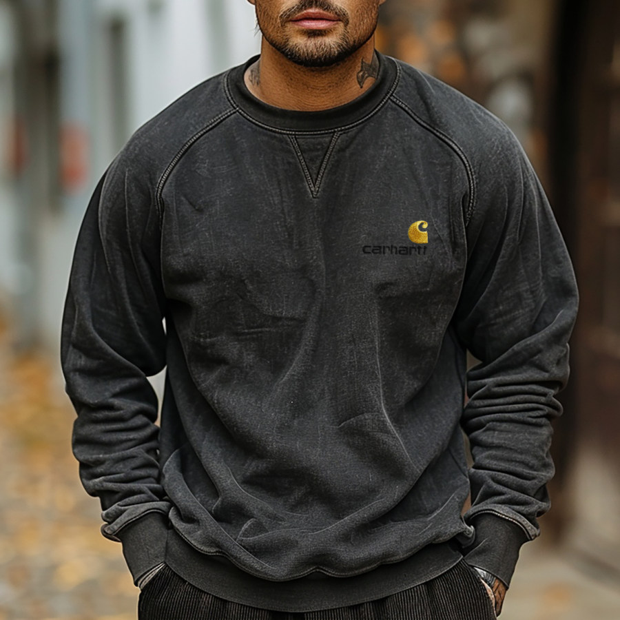 

Vintage Outdoor Men's Crew Neck Raglan Sleeve Sweatshirt