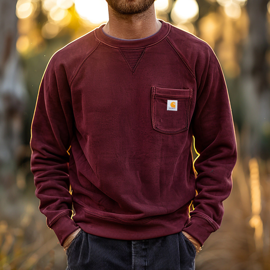 

Vintage Outdoor Men's Crew Neck Raglan Sleeve Sweatshirt