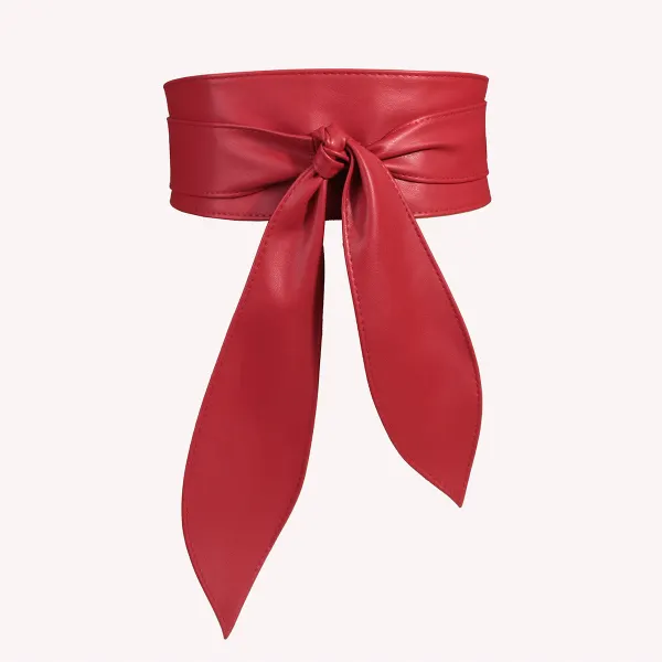 Women's Versatile Elegant Bow Ribbon Extra Long Belt - Yiyistories.com 