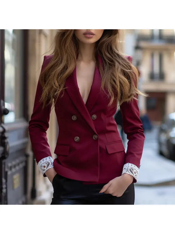 Fashionable And Elegant Women's Blazer Casual Short Jacket - Anrider.com 