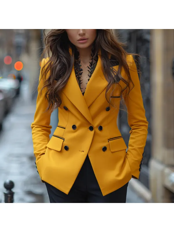 Fashionable And Elegant Women's Blazer Casual Short Jacket - Anrider.com 