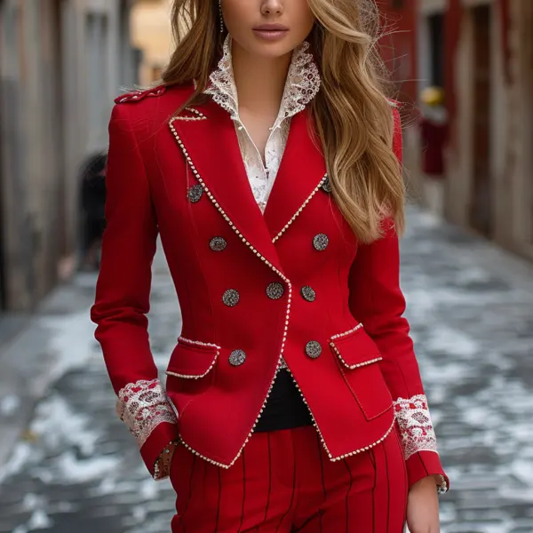 Fashionable And Elegant Women's Suit Jacket Casual Short Woolen Jacket - Yiyistories.com 