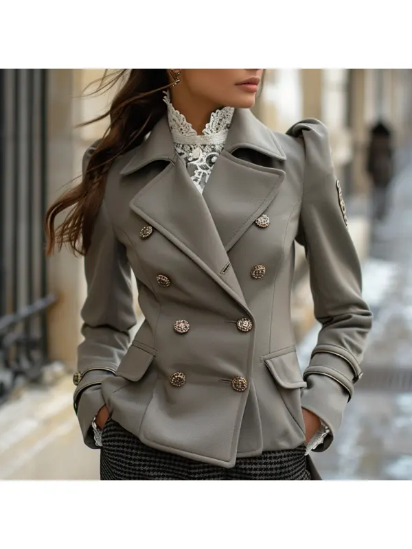 Fashionable And Elegant Women's Suit Jacket Casual Short Woolen Jacket - Anrider.com 