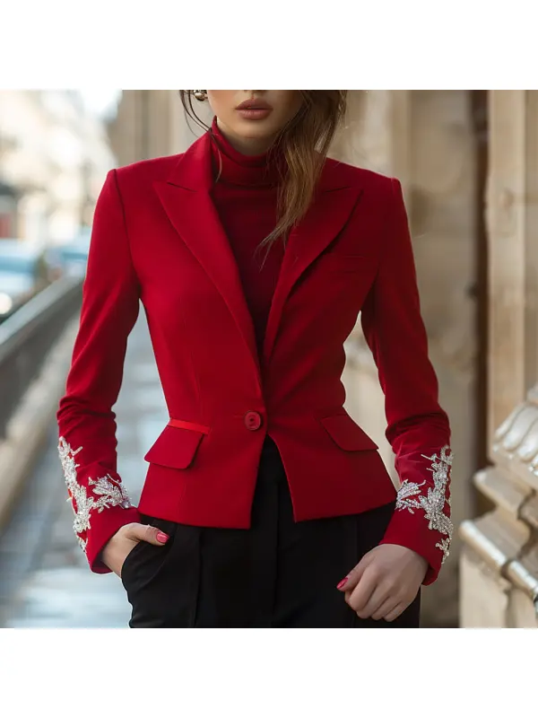 Fashionable And Elegant Women's Blazer Casual Short Jacket - Anrider.com 