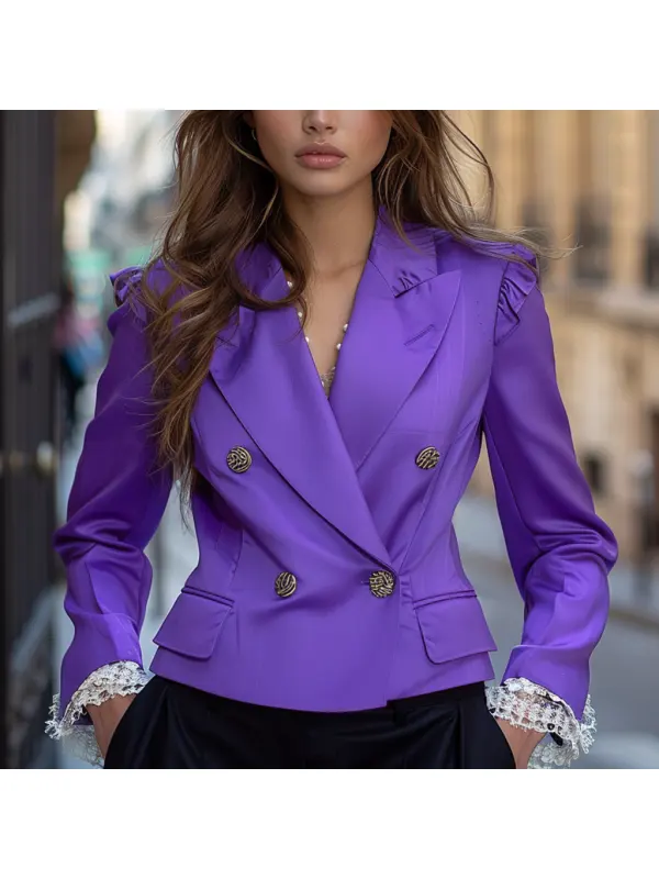 Fashionable And Elegant Women's Blazer Casual Short Jacket - Ootdmw.com 