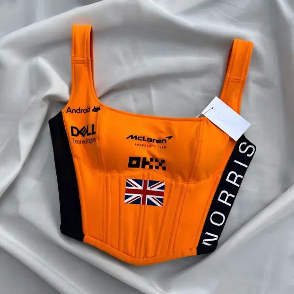 Enhance Your Love Of Fashion Forward Racing Print Corsets - Ootdyouth.com 