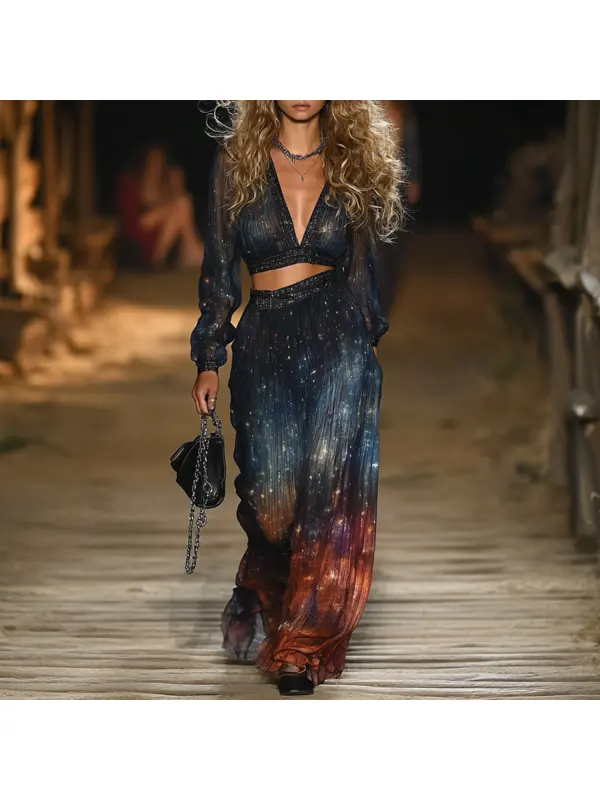 Fashion Casual Gradient Suit - Viewbena.com 