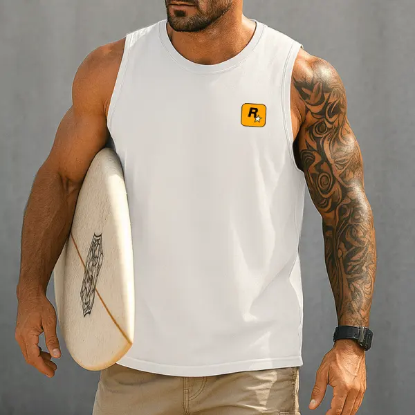 Stylish Sleeveless Graphic Tee For Beach And Casual Wear - Wayrates.com 