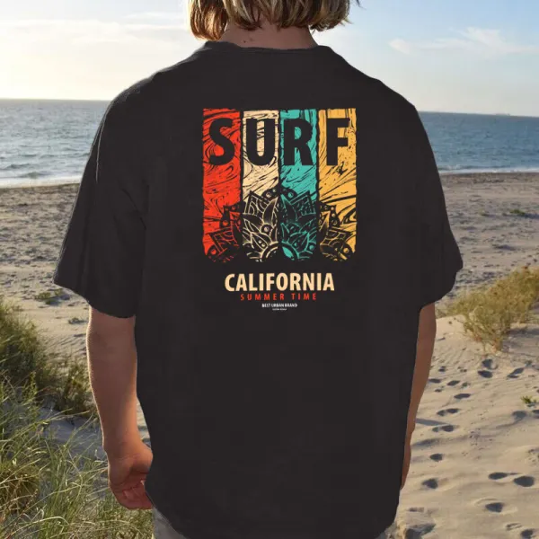 Men Fashion Surf California Print T-shirt - Mobivivi.com 