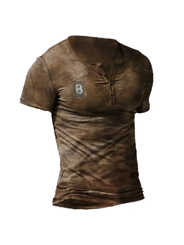 Fashion retro casual short-sleeved T-shirt - Plazabery.chimpone.com 
