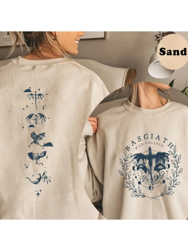 Vintage Basgiath War College 2 Sides Sweatshirt - Aptkoi.com 