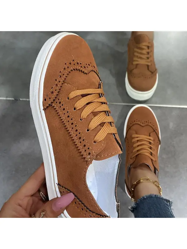 Breathable Low Top Flat Solid Color Shoes - Miabrave.com 