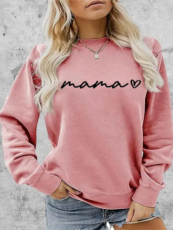 Women's Mama Graphic Print Comfortable Soft Sweatshirt Tops - Miabrave.com 