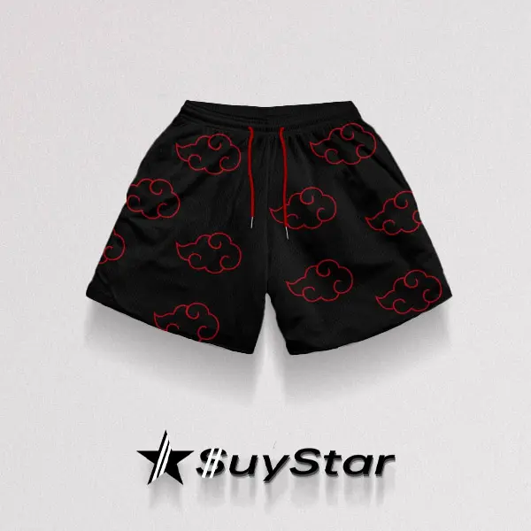 Men's Akatsuki Drawstring Print Shorts - Suystarshop.com 
