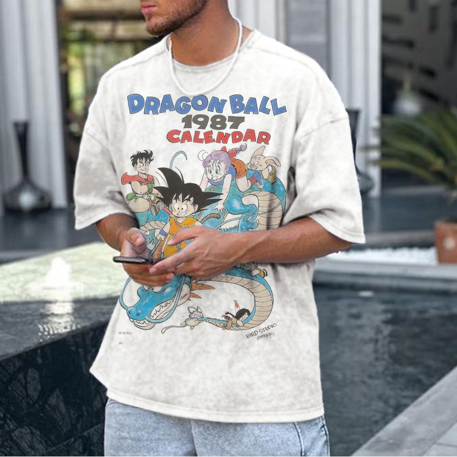 

Unisex Vintage Dragon Ball Printed Casual T-Shirt