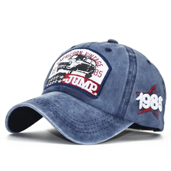 Embroidered Letters Washed Baseball Cap - Dozenlive.com 
