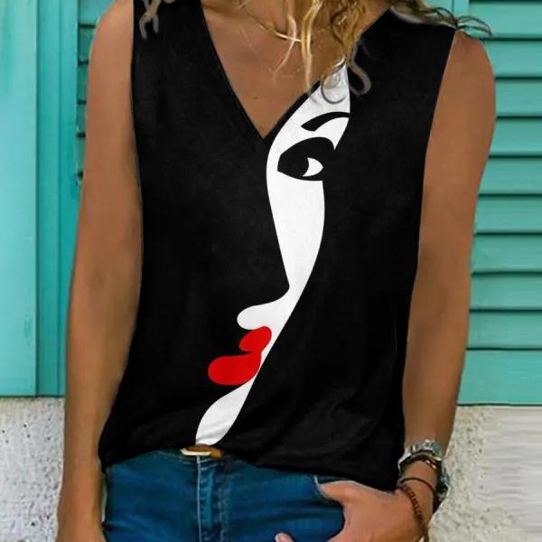 Women Vintage Chic Vintage Printed Abstract V-neck Tops Only $10.89 - Wayrates.com 