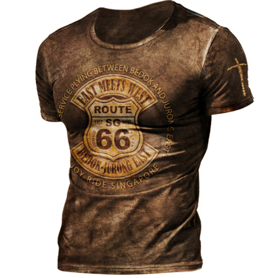 

Mens Outdoor Comfortable And Breathable Printed T-shirt