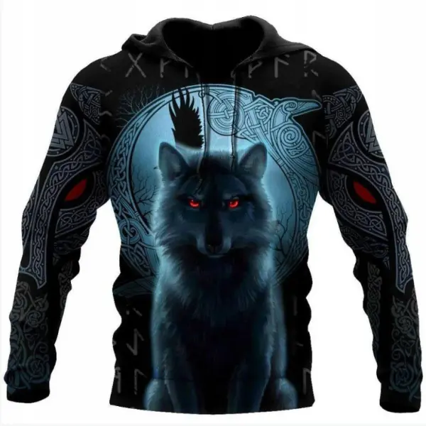 Men's 3D Printed Hoodie Lion Tiger Sports Pullover Zipper Sweatshirt - Anurvogel.com 