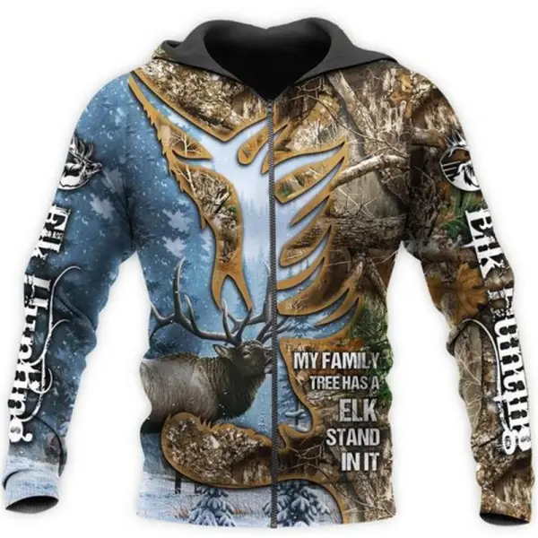 3D Digital Printing Zipper Sweatshirt Mexican Animal Viking Symbol Printing Men's And Women's Couple Wear - Dozenlive.com 