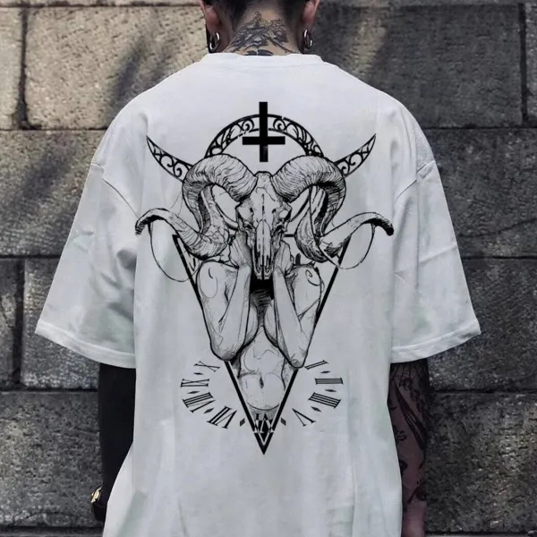 Satan Print T-shirt - Nicheten.com 