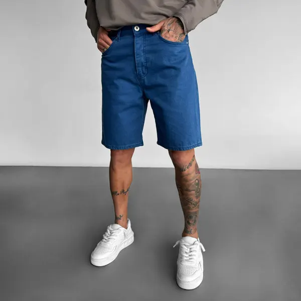 Loose Fit Cargo Jeans Short - Nicheten.com 