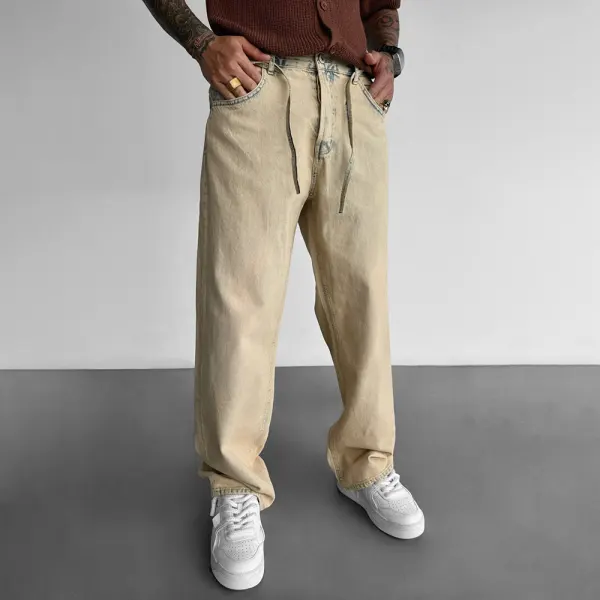 Baggy Rusty Waitband Jeans - Nicheten.com 