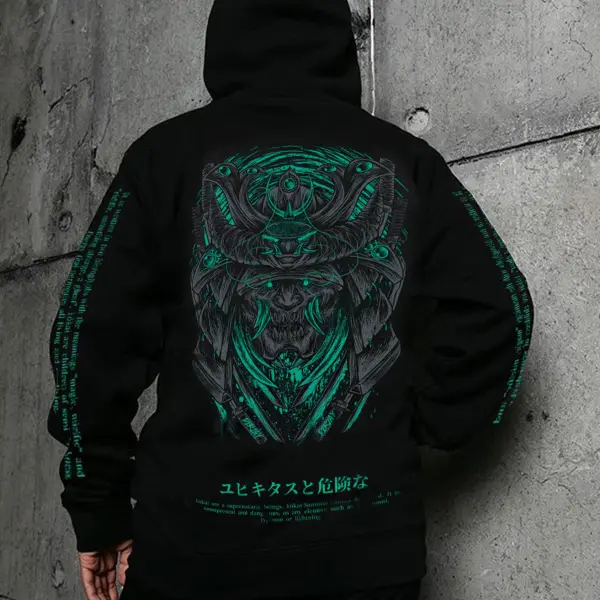 Men Yokai-Samurai Hoodie - Dozenlive.com 